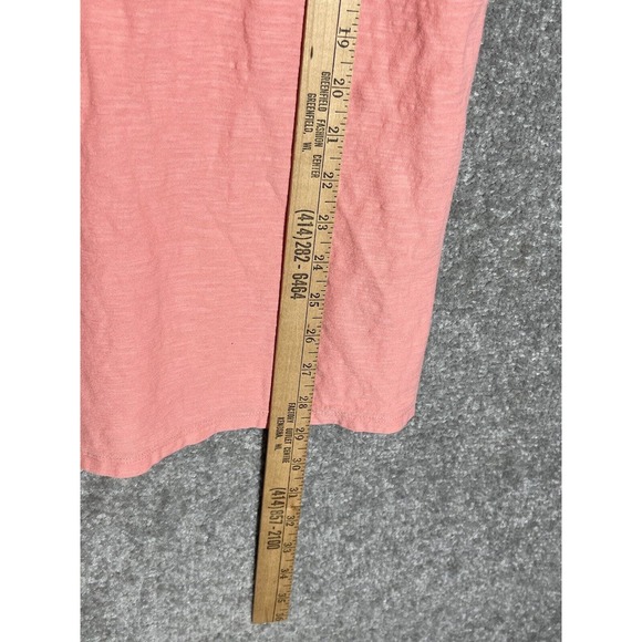 J Jill Deep V-Neck‎ Drawstring Waist Top Womens Size Large Peach Pima Cotton - Picture 6 of 9